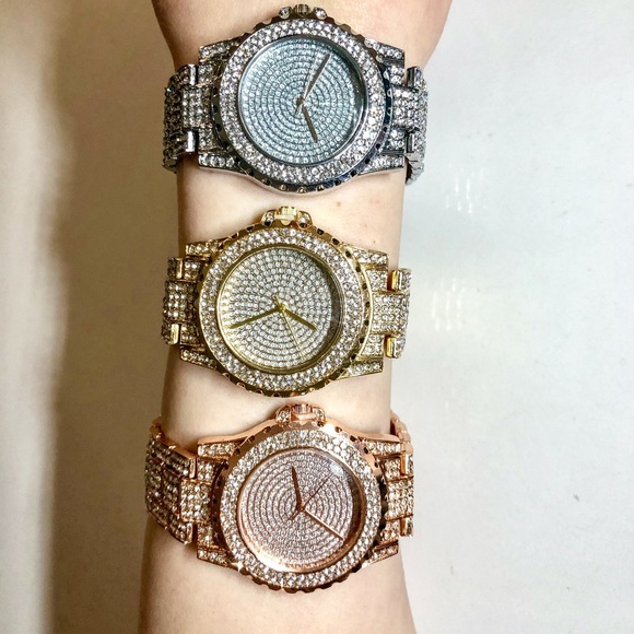 Women's Ladies Mens Watches Rhinestone Crystal - Picture 3 of 8
